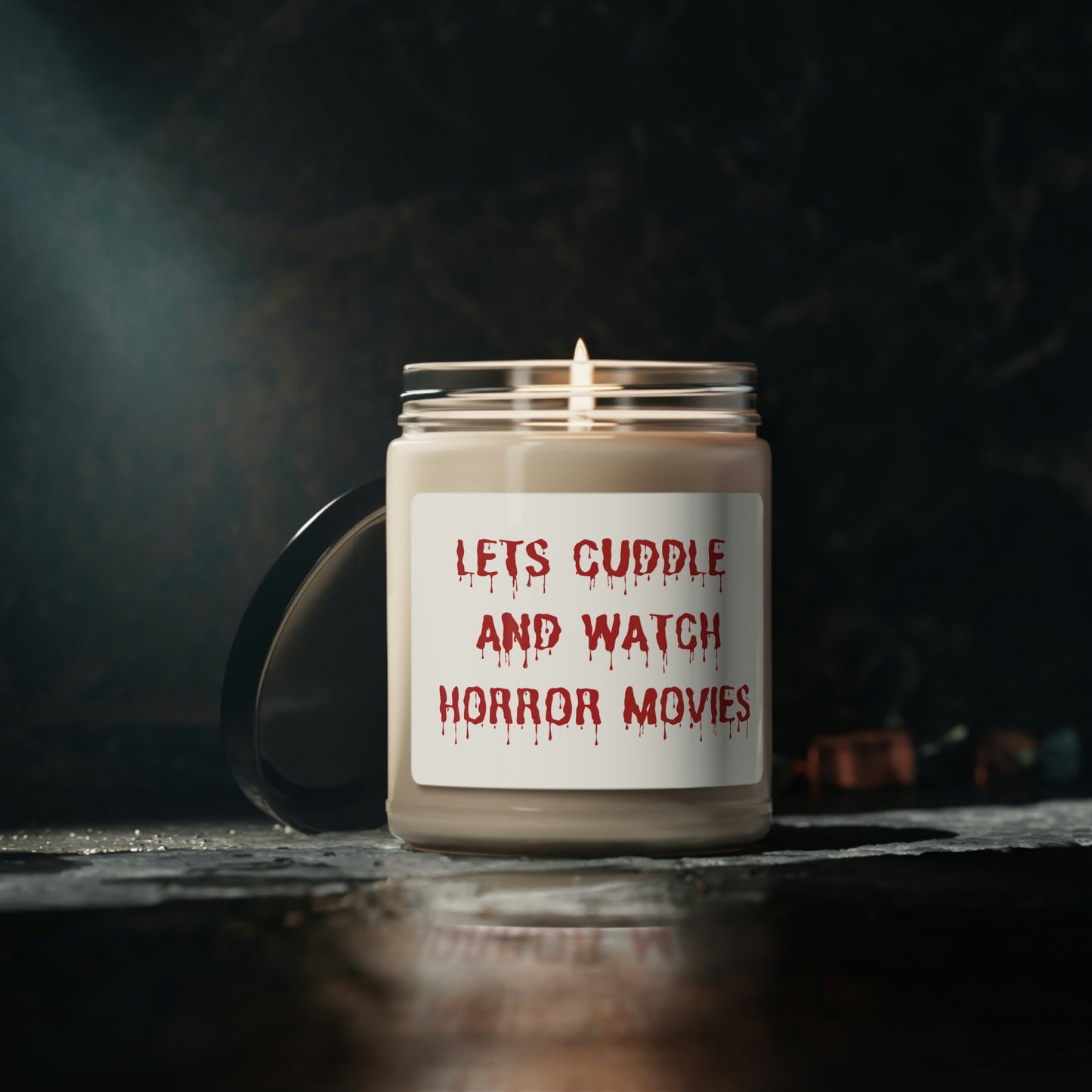 Let's Cuddle And Watch Horror Movies Scented Soy Candle, 9oz