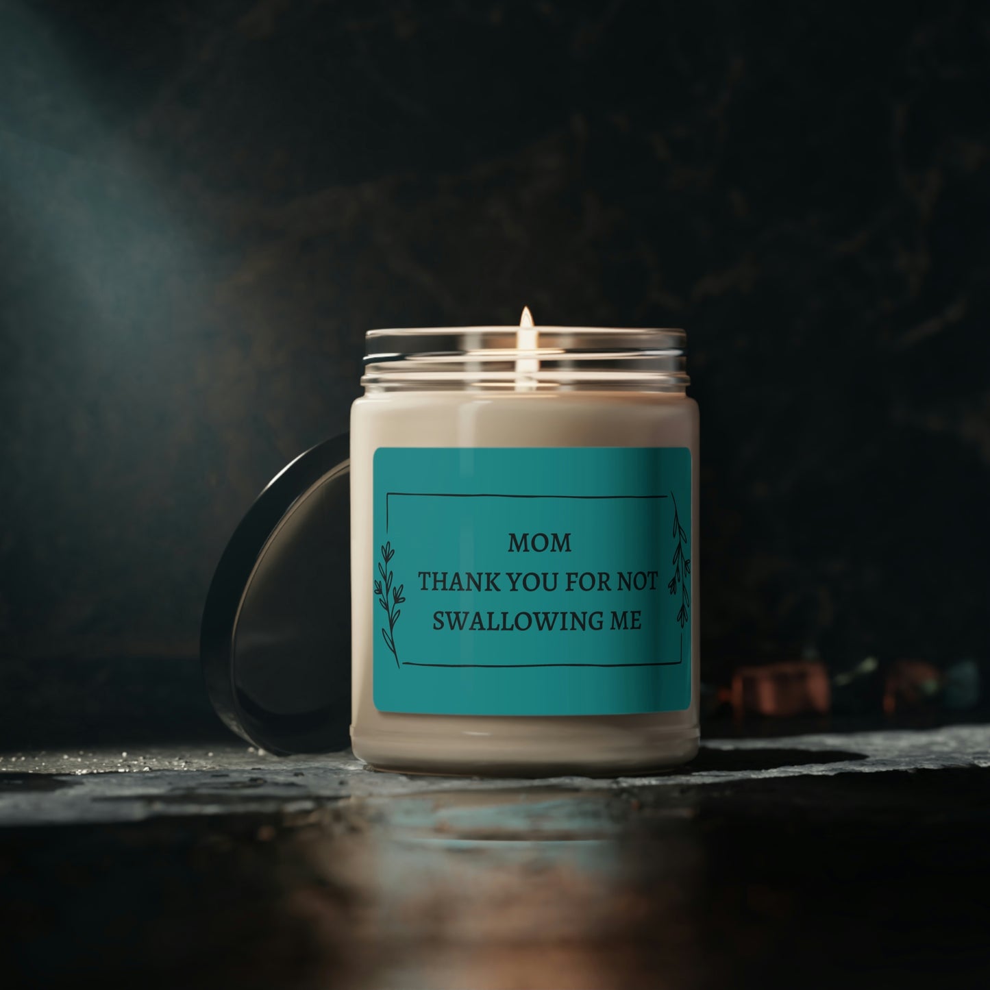 Mom Thank You (Turquoise) Scented Soy Candle, 9oz