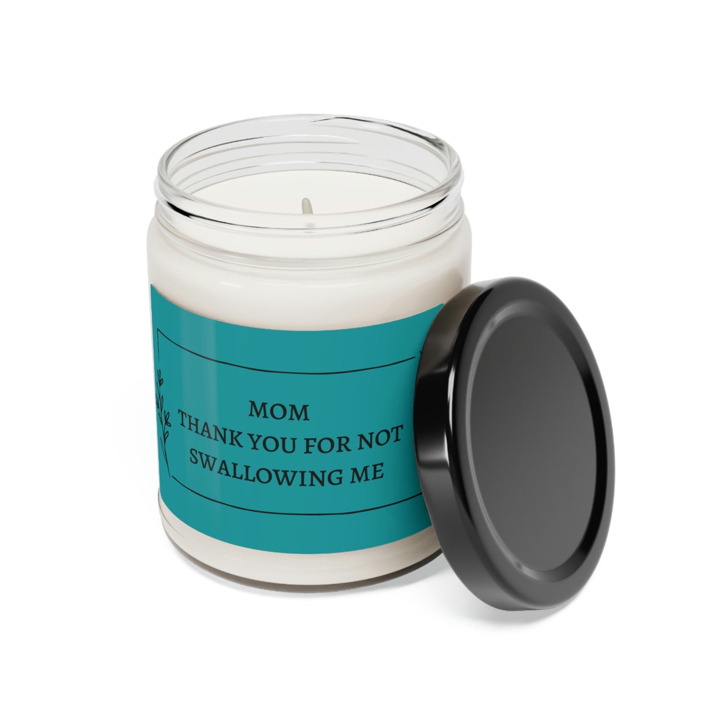 Mom Thank You (Turquoise) Scented Soy Candle, 9oz