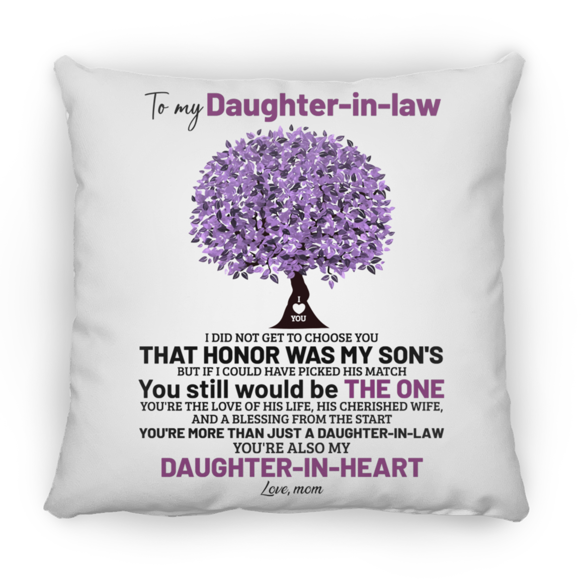 Daughter-In-Law Square Pillow