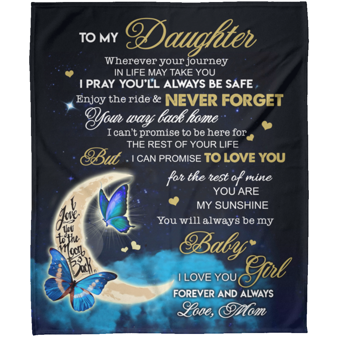 Daughter You Are My Sunshine | Premium Plush Blanket