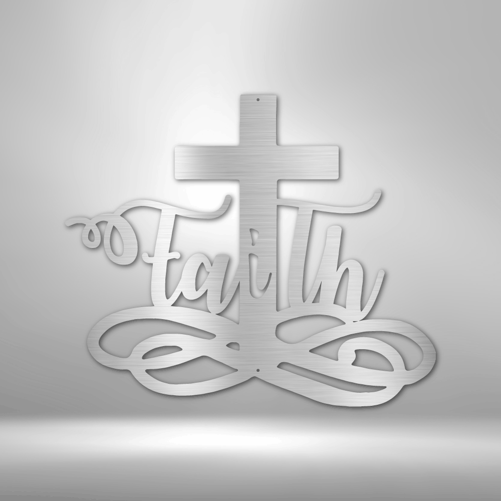 Faith Cross - Steel Sign