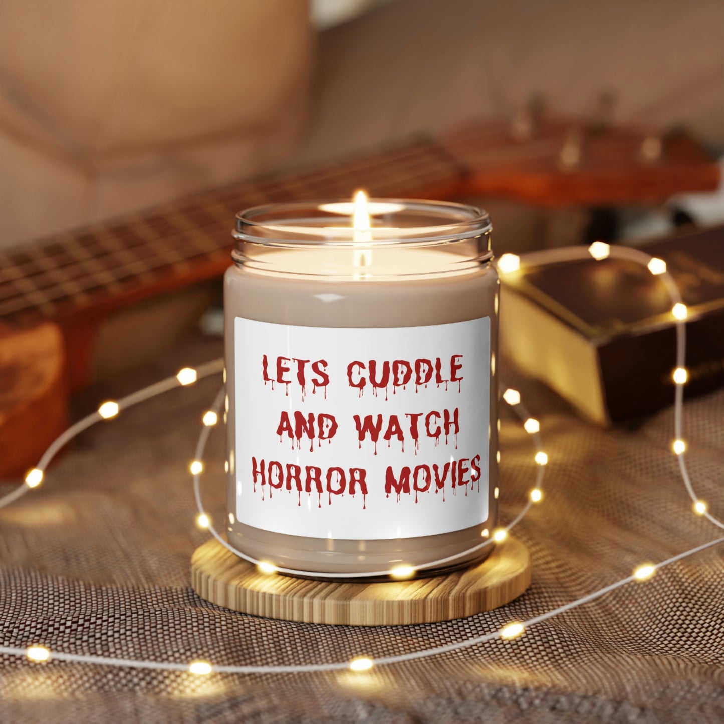 Let's Cuddle And Watch Horror Movies Scented Soy Candle, 9oz