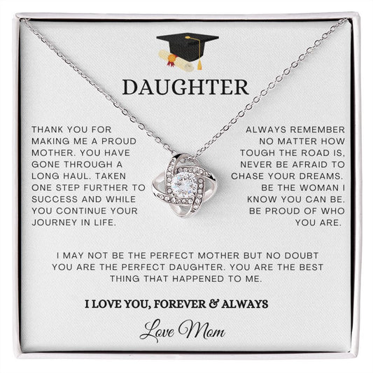 Graduation Daughter Proud Mother Necklace