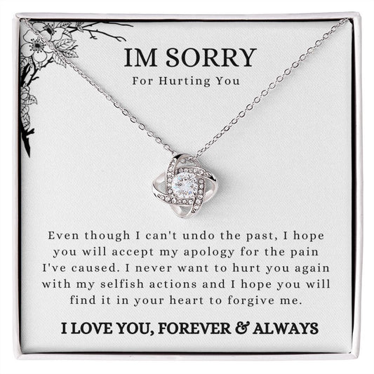 I'm Sorry For Hurting You Love Knot Necklace