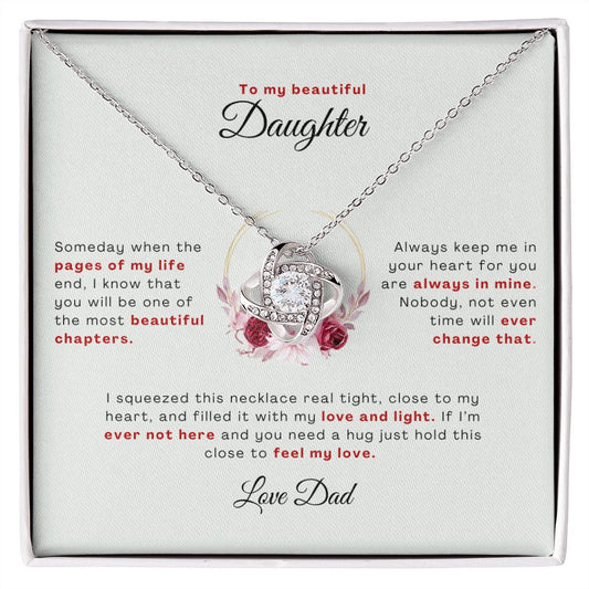 To My Beautiful Daughter Necklace (Love Dad)