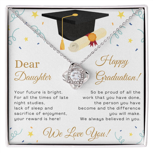 Happy Graduation Daughter - We Love You Necklace