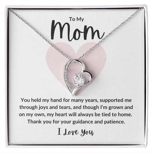 To My Mom - My Heart Will Always Be Tied to Home Necklace