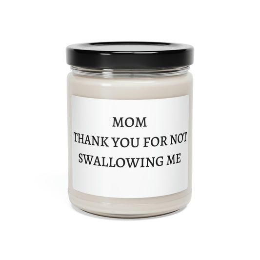 Mom Thank You (White) Scented Soy Candle, 9oz