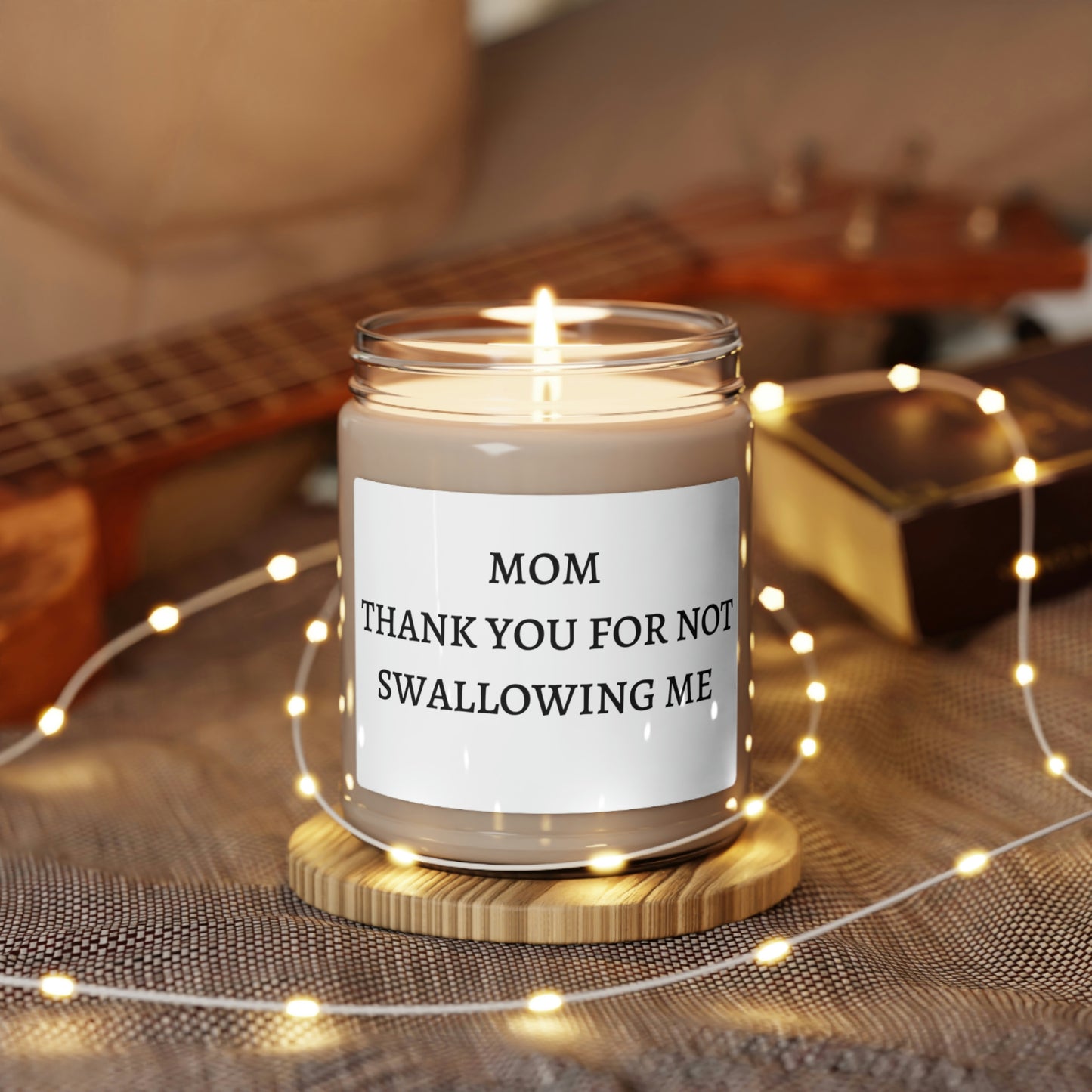 Mom Thank You (White) Scented Soy Candle, 9oz