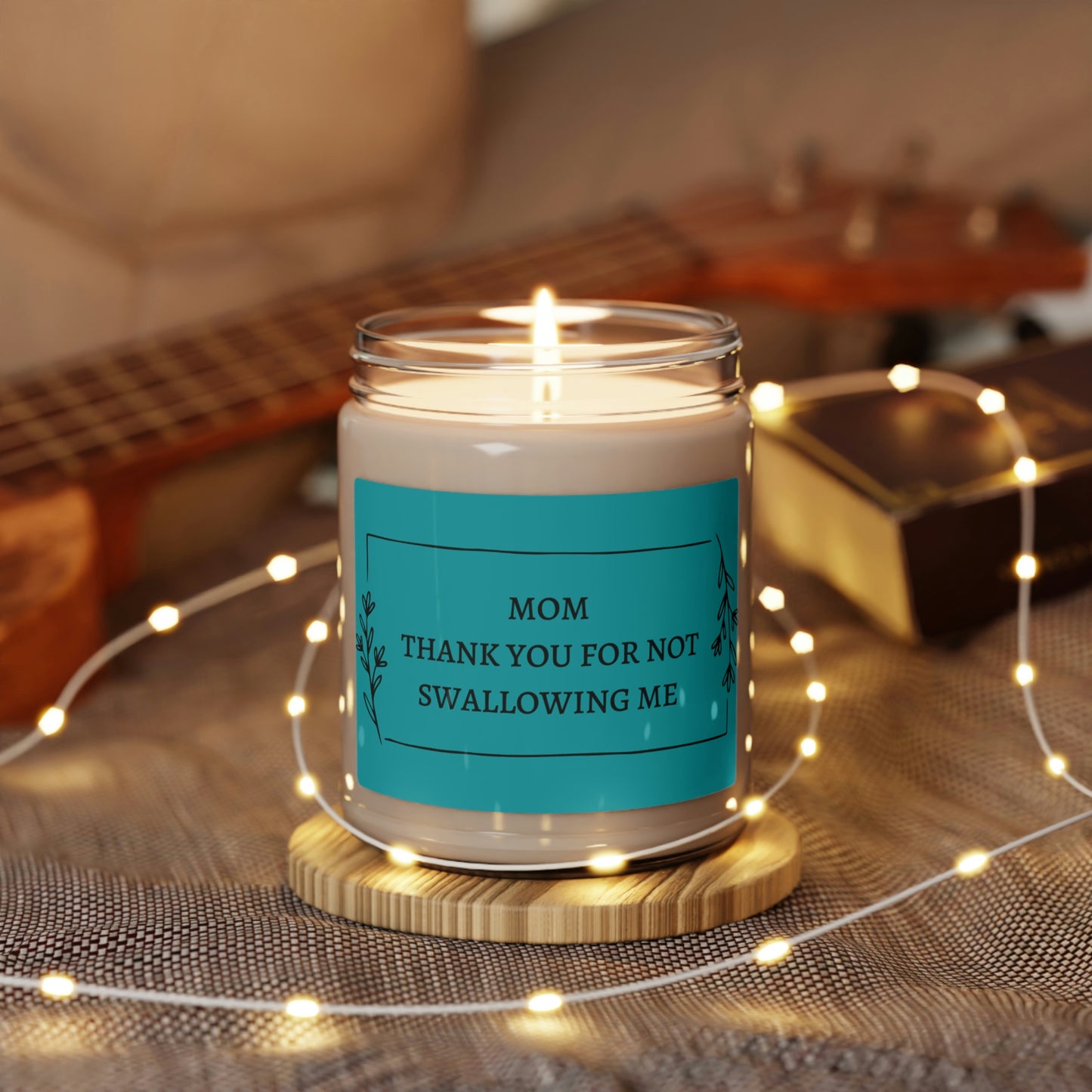 Mom Thank You (Turquoise) Scented Soy Candle, 9oz