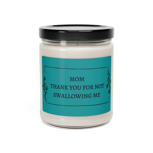 Mom Thank You (Turquoise) Scented Soy Candle, 9oz