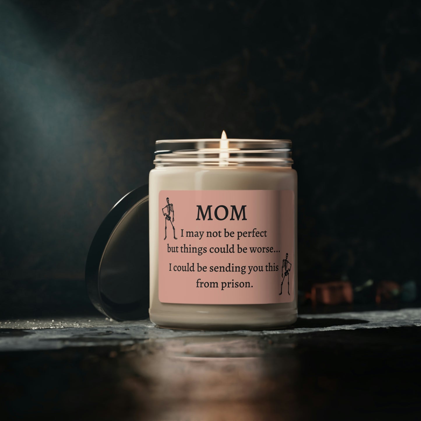 Mom Things Could Be Worse Skeletons Scented Soy Candle, 9oz