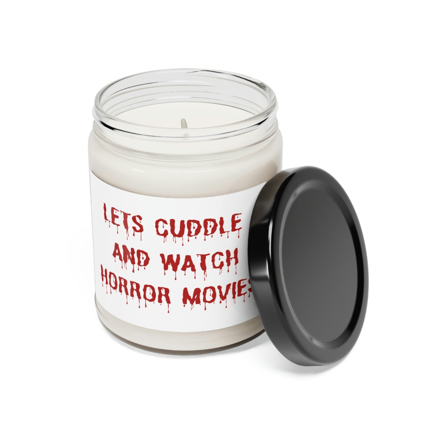 Let's Cuddle And Watch Horror Movies Scented Soy Candle, 9oz