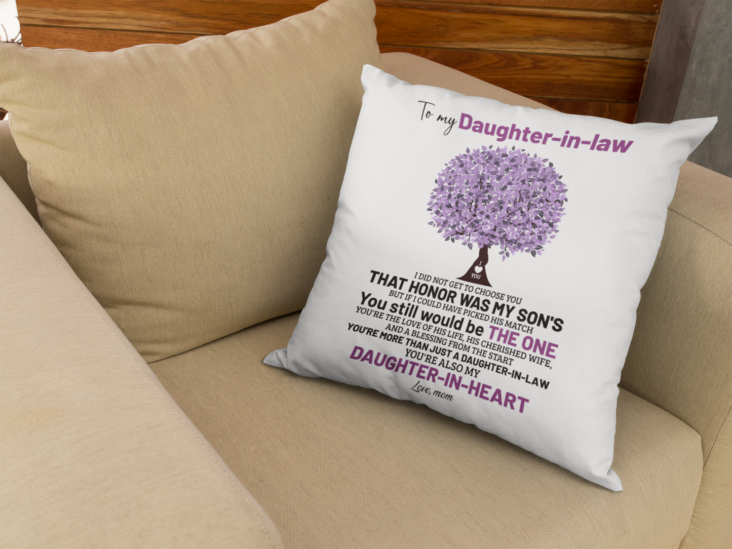 Daughter-In-Law Square Pillow